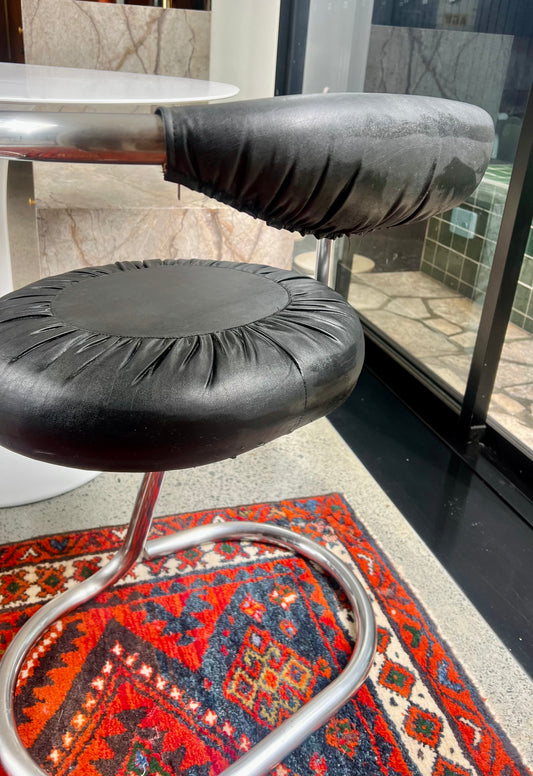 1970’s Cobra Metal & Leather Chairs| roam. Global Treasures