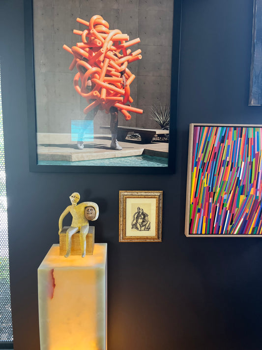 Male and Female Nude ink framed artwork