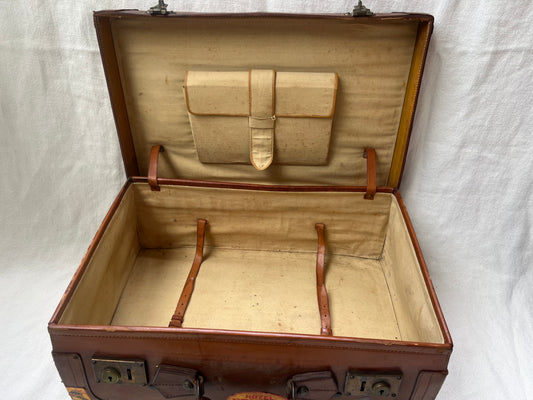 Large Grand Tour of Europe Leather Suitcase | roam. Global Treasures