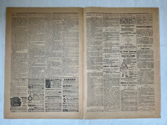 Antique French Newspaper - Le Petit Journal | roam. Global Treasures