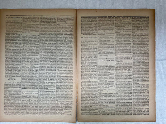 Antique French Newspaper - Le Petit Journal | roam. Global Treasures