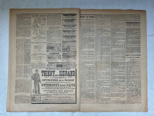 Antique French Newspaper - Le Petit Journal | roam. Global Treasures