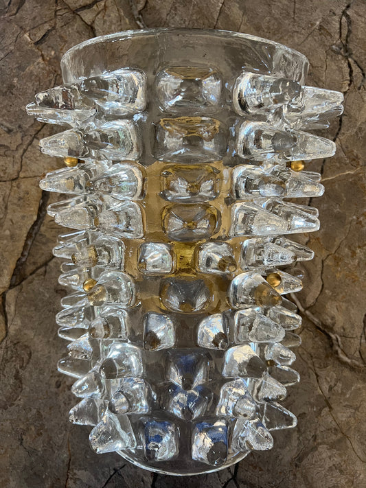 Vintage Original Murano Restrato Glass Sconce (sold separately)