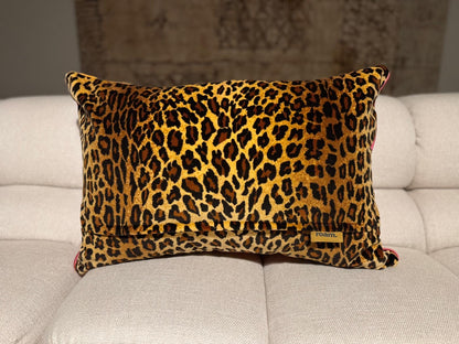 roam. Global Treasures custom cushion | Bold leopard print
