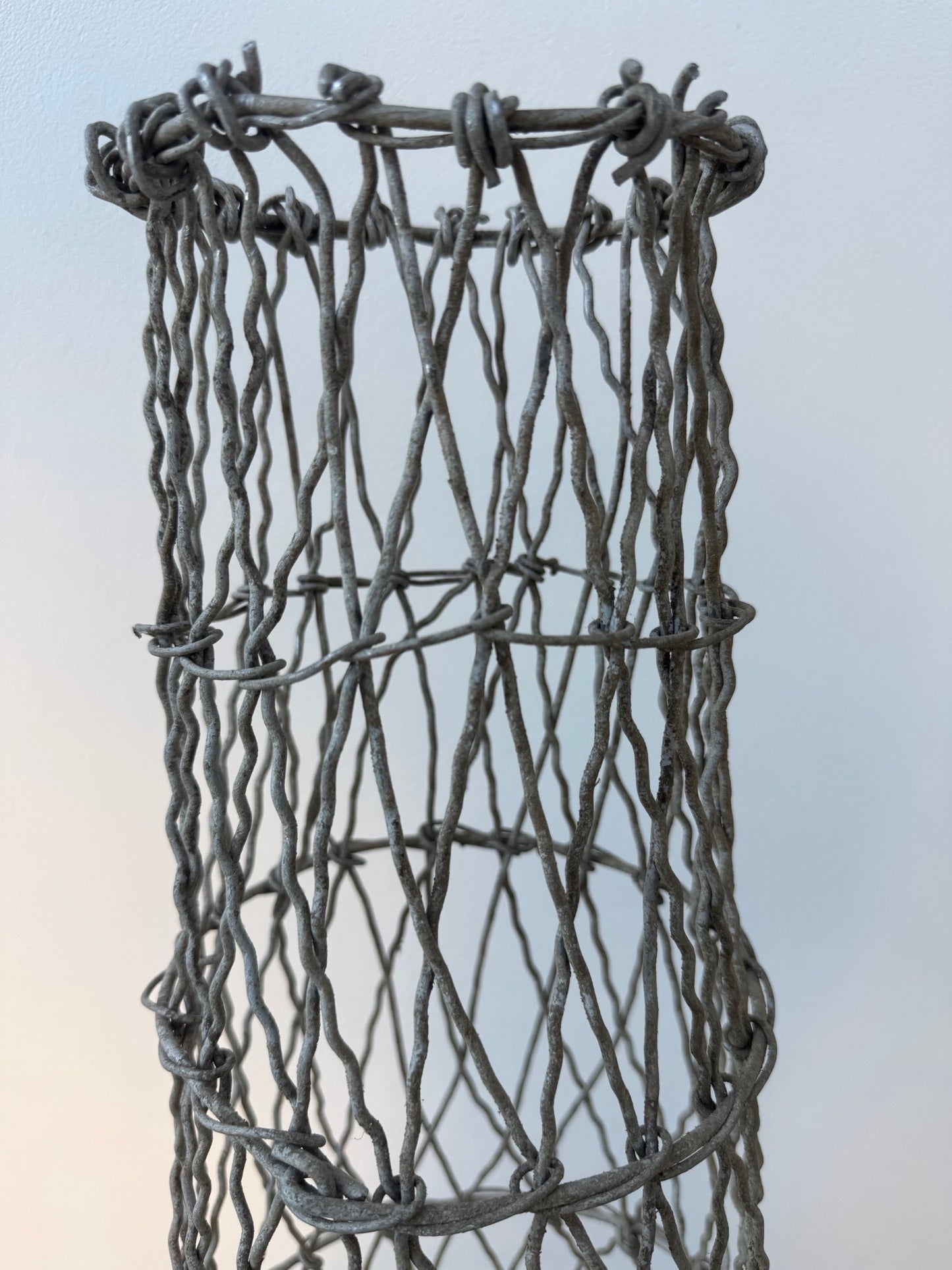 Rare Antique French Wire Fish Trap Pendant Lights | roam. Global Treasures