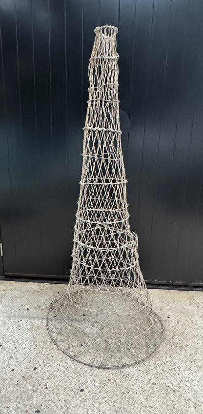 Rare Antique French Wire Fish Trap Pendant Lights | roam. Global Treasures