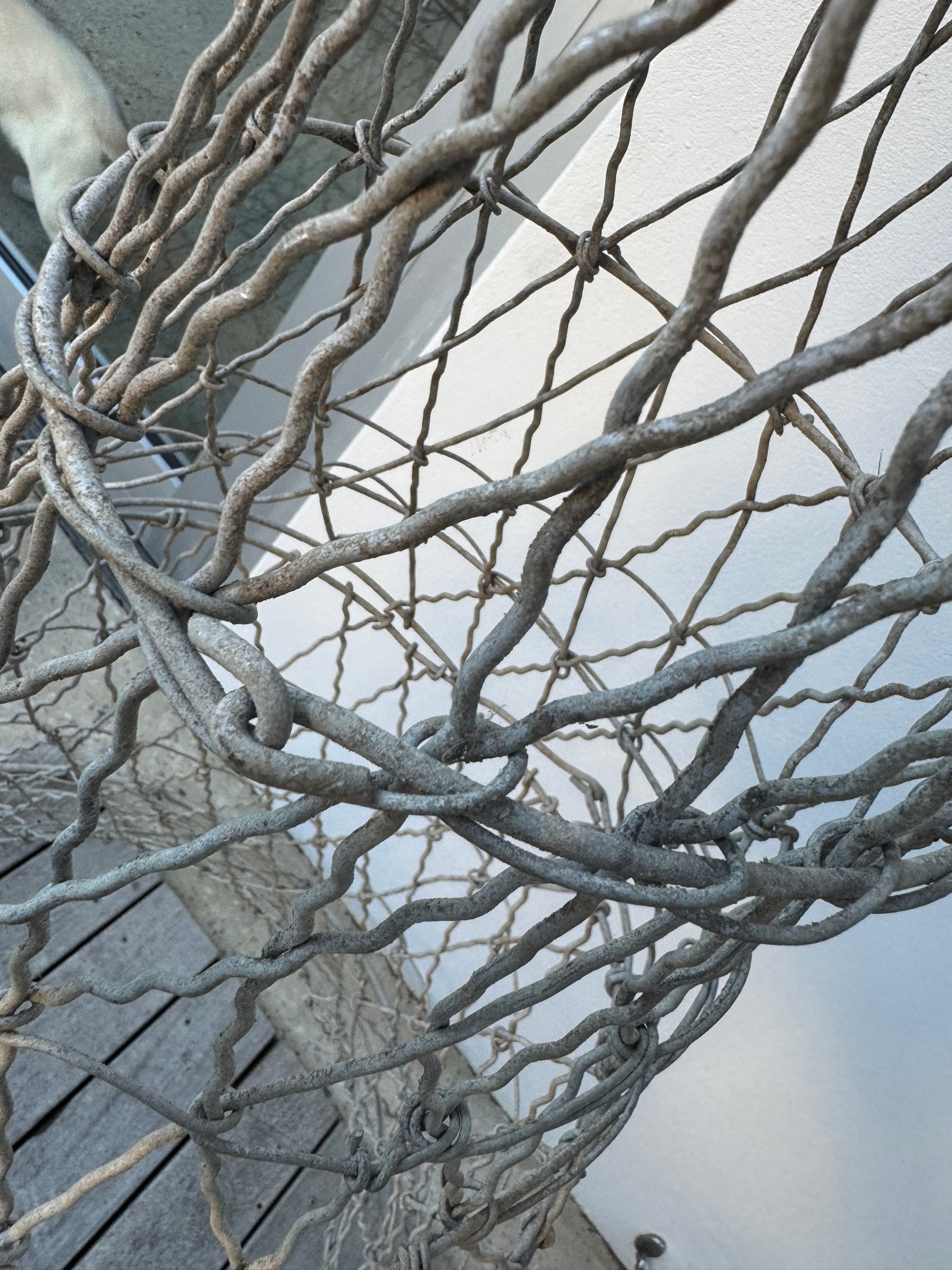 Rare Antique French Wire Fish Trap Pendant Lights | roam. Global Treasures