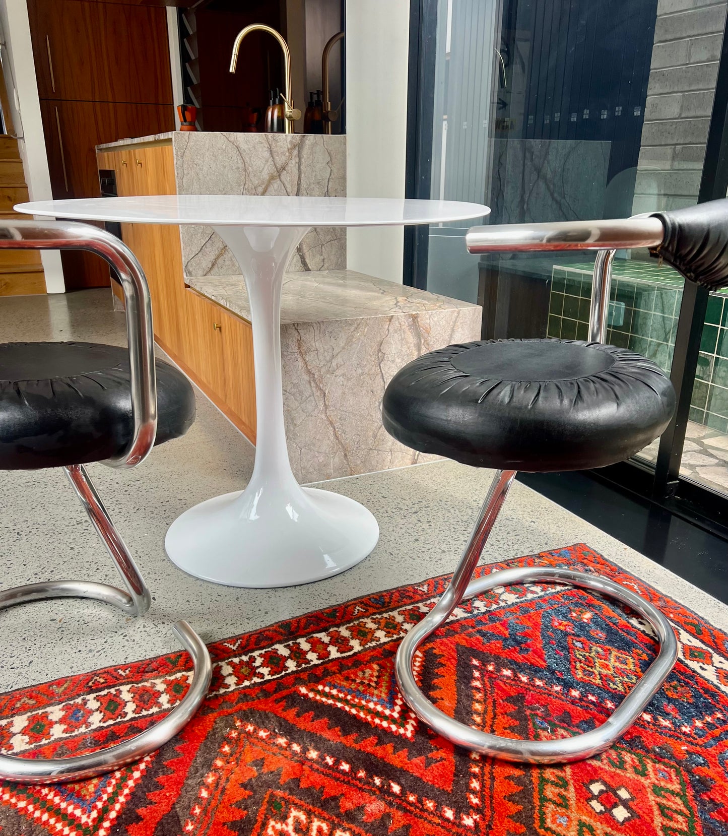 1970’s Cobra Metal & Leather Chairs | roam. Global Treasures