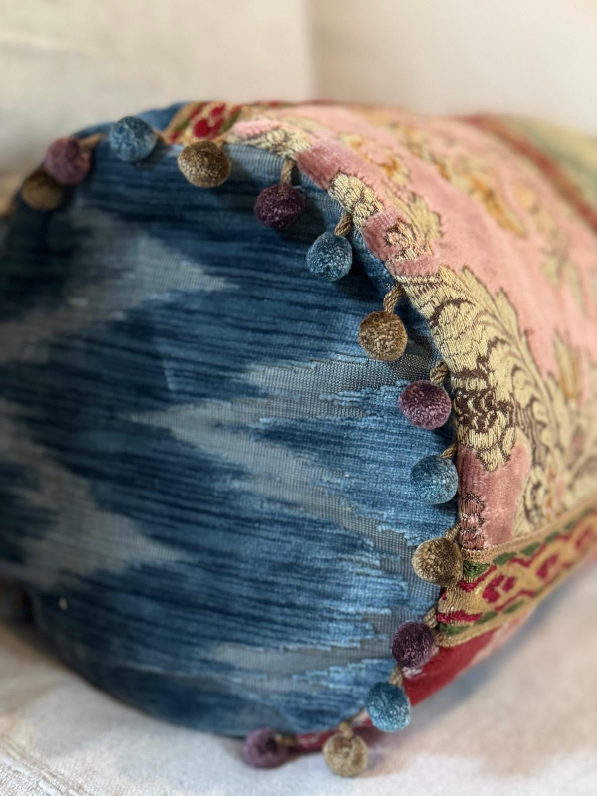 roam. Global Treasures custom cushion |Passamaneria Toscana Velvet Patchwork