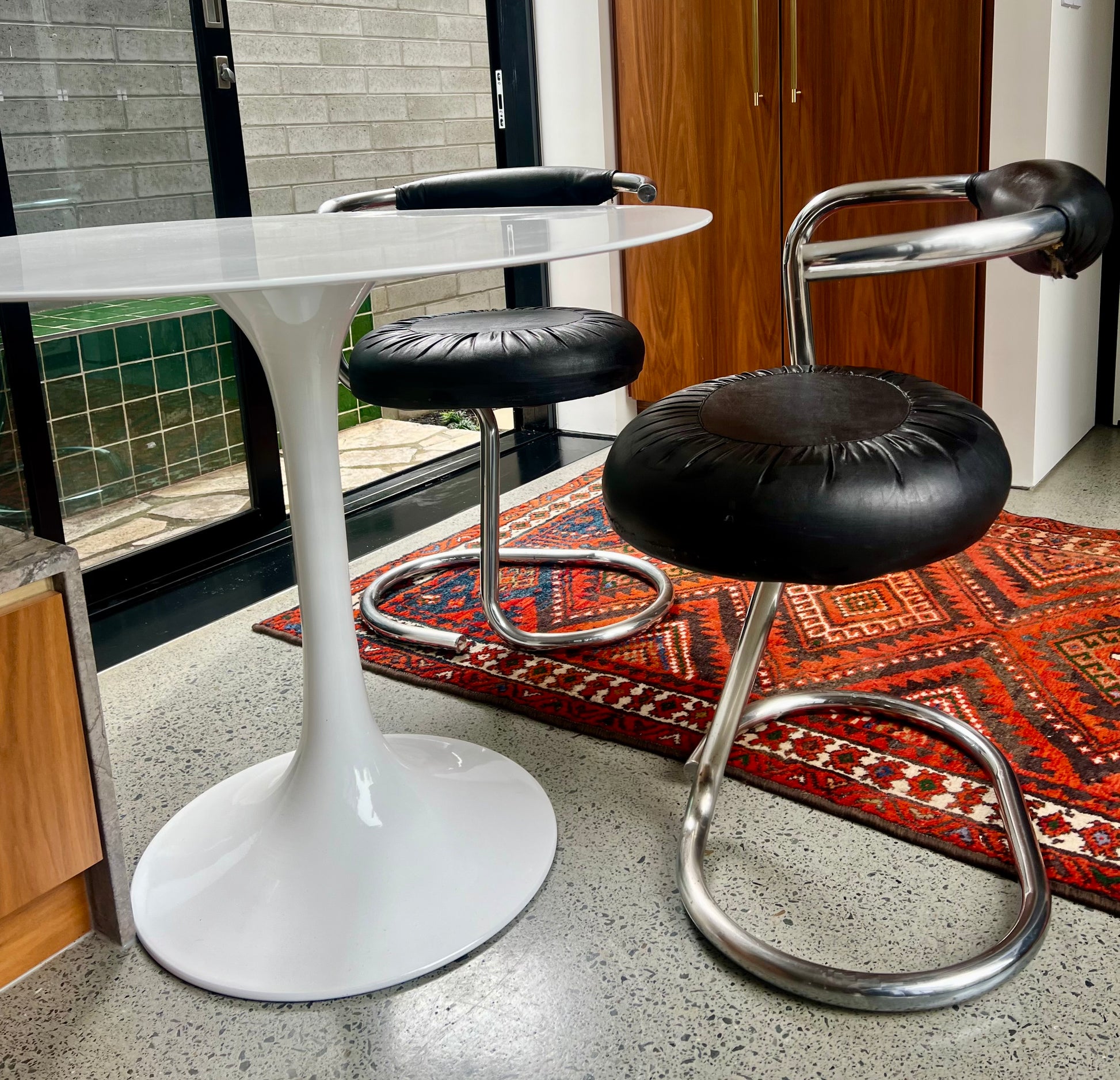 1970’s Cobra Metal & Leather Chairs | roam. Global Treasures