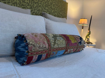 roam. Global Treasures custom cushion |Passamaneria Toscana Velvet Patchwork