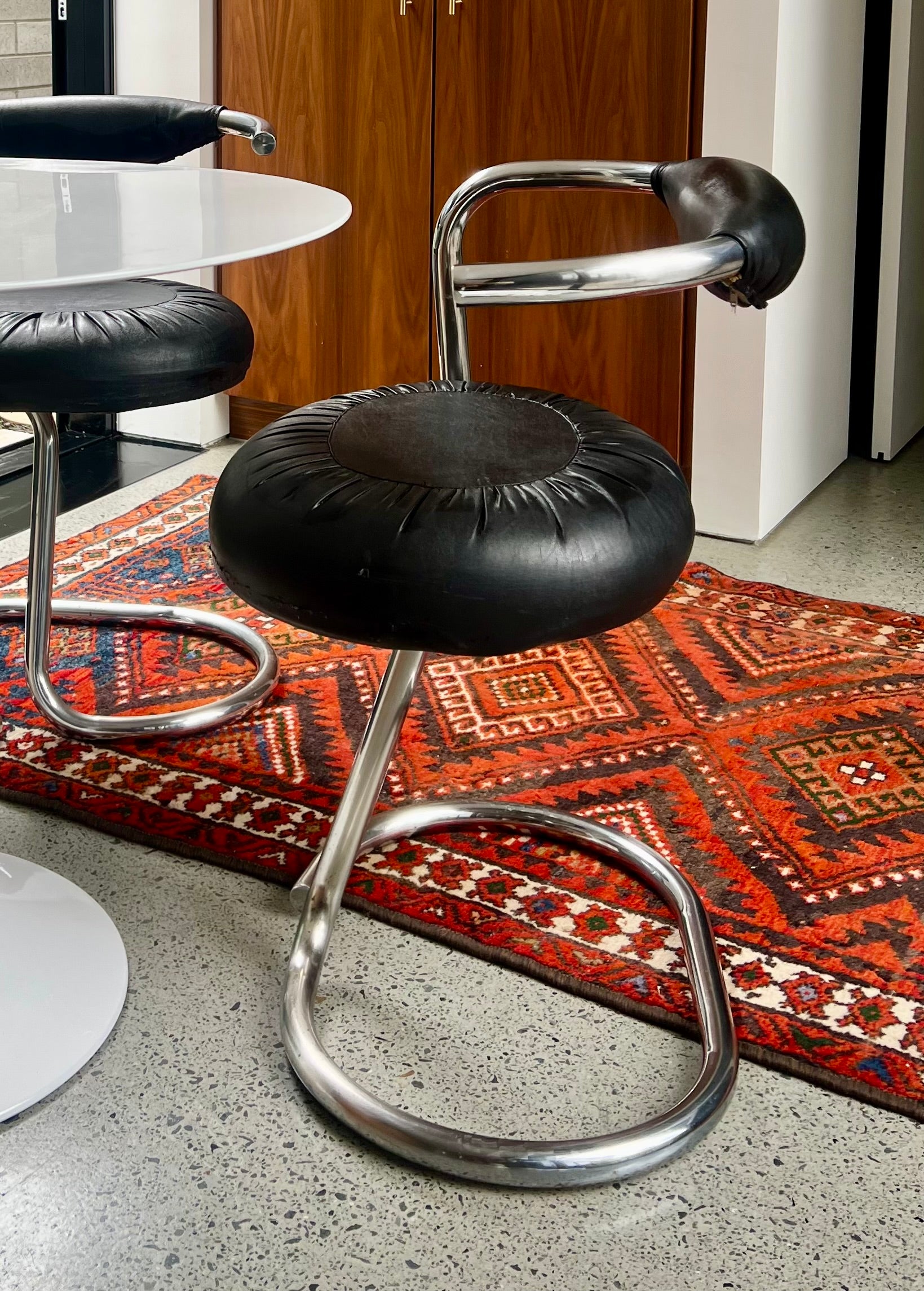 70’s Cobra Metal & Leather Chairs | roam. Global Treasures