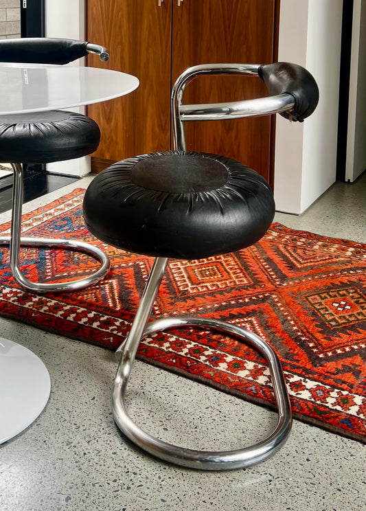 70’s Cobra Metal & Leather Chairs | roam. Global Treasures