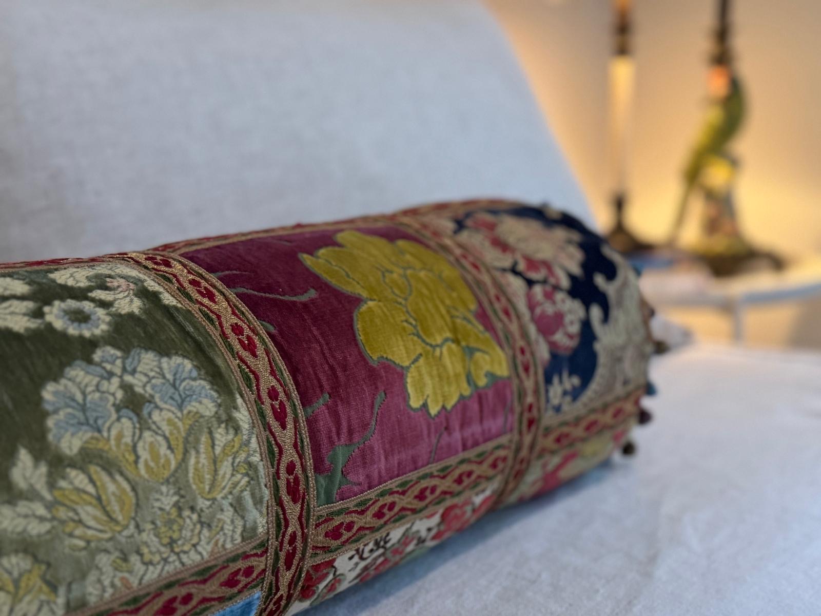 roam. Global Treasures custom cushion |Passamaneria Toscana Velvet Patchwork