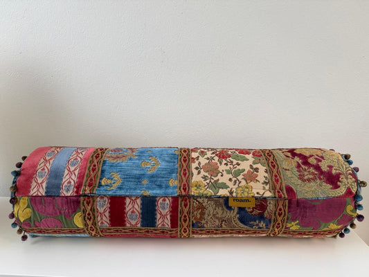 roam. Global Treasures custom cushion |Passamaneria Toscana Velvet Patchwork