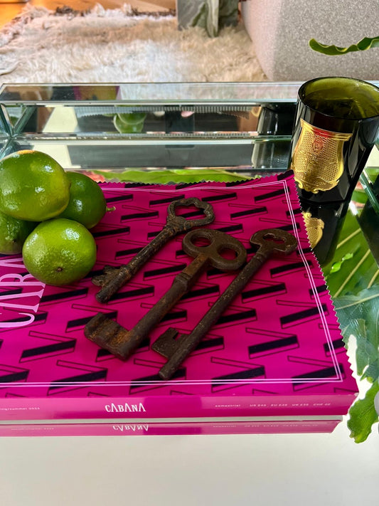 Set of 3 Antique Iron Skeleton Keys – European, 19th Century