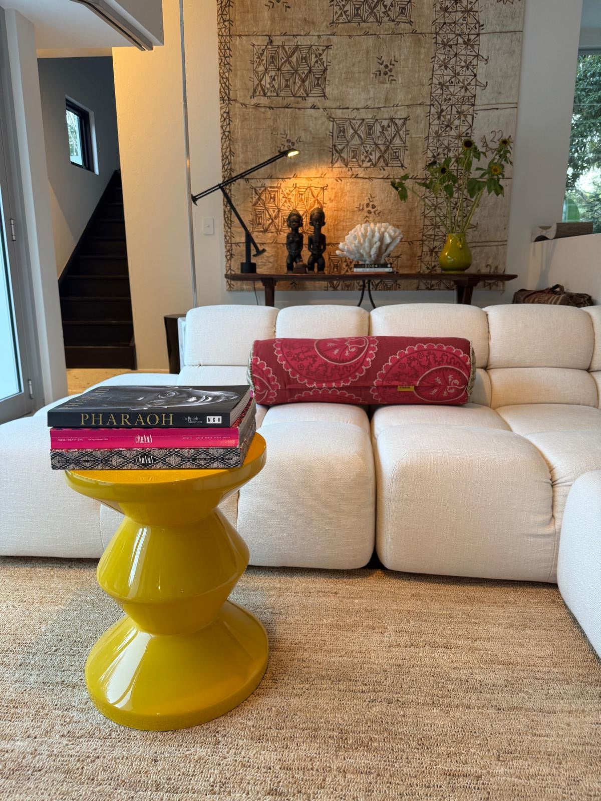 roam. Global Treasures custom cushion |Woven Suzani Fabric