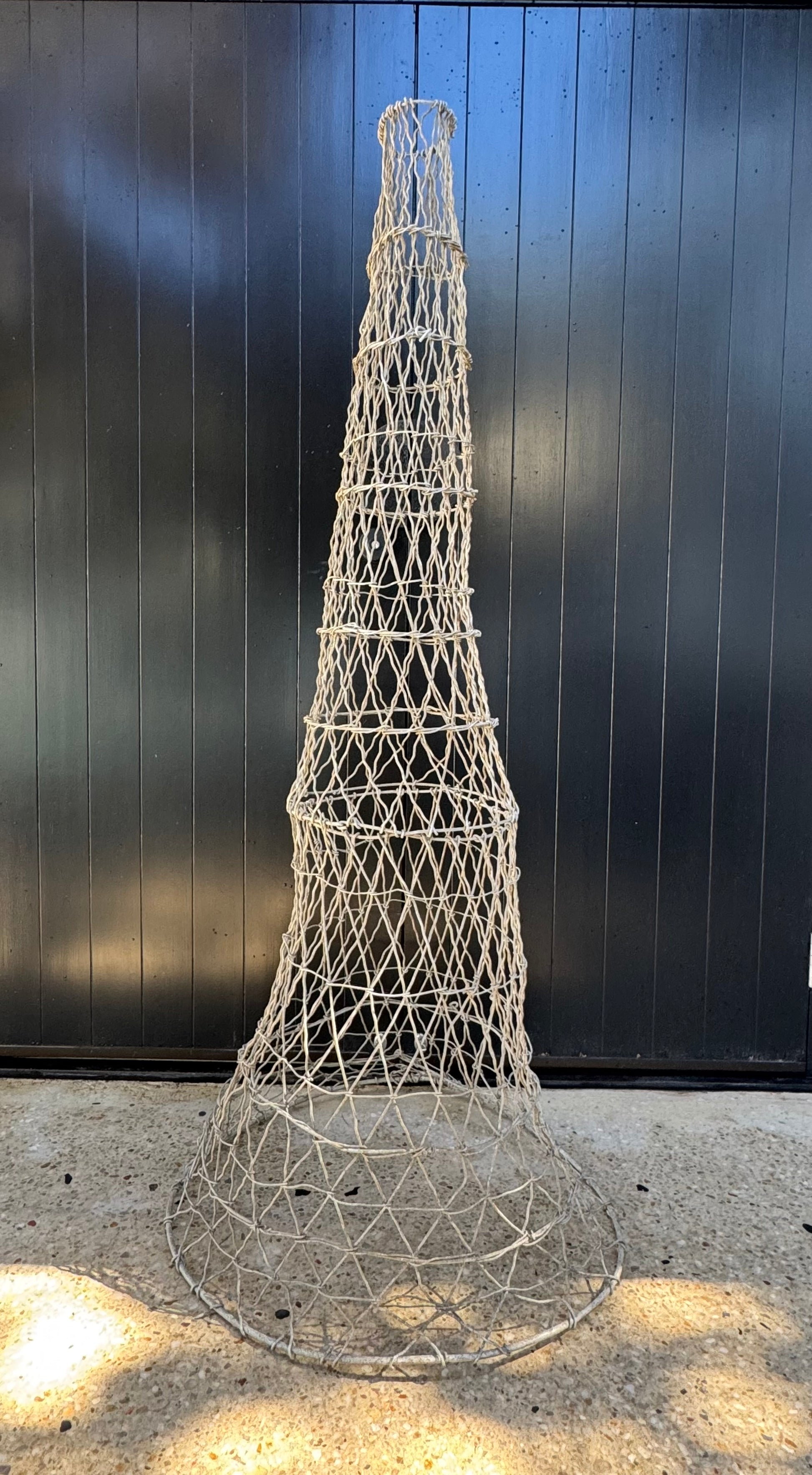 Rare Antique French Wire Fish Trap Pendant Lights | roam. Global Treasures