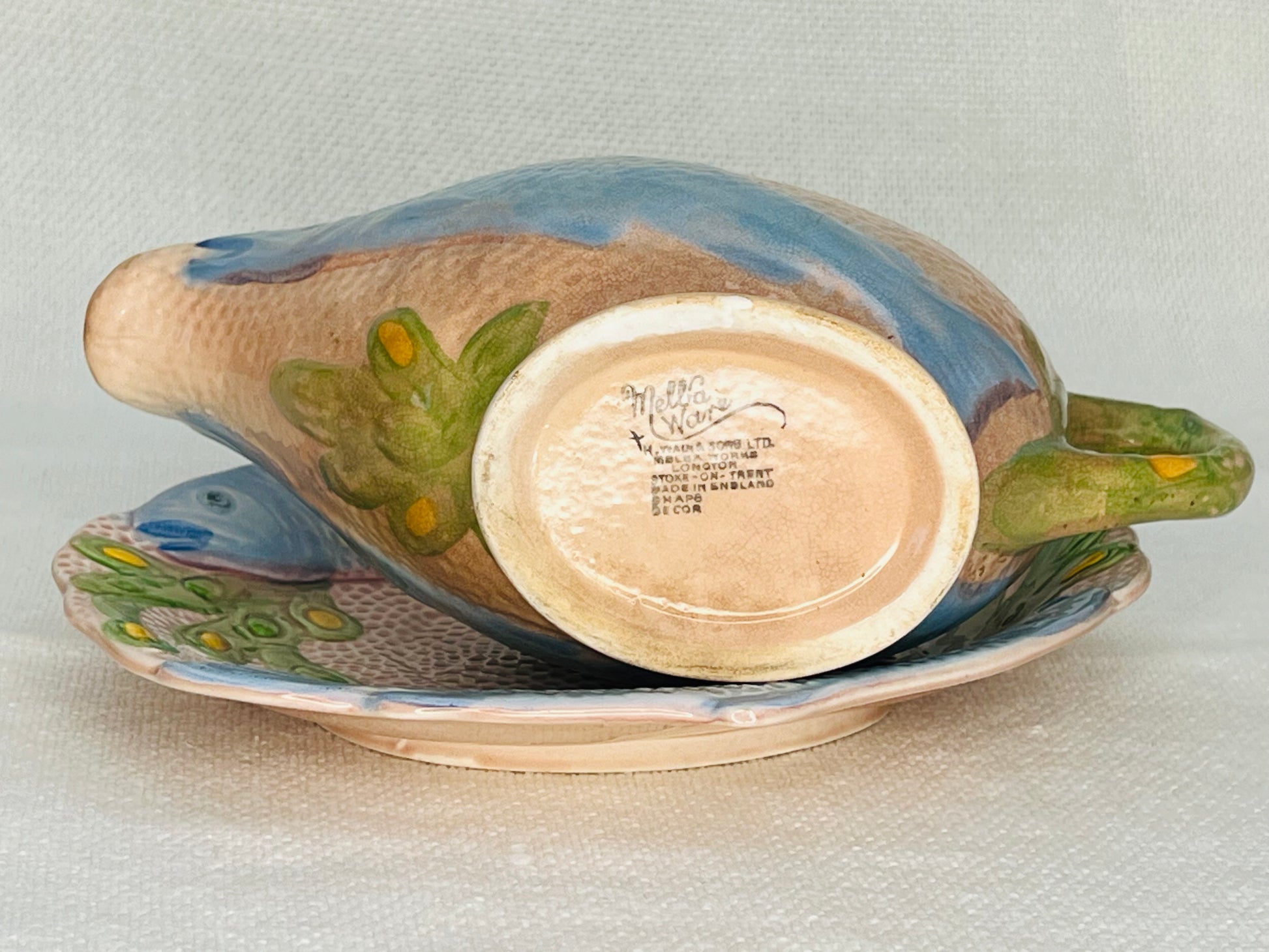 Art Deco Melba Ware Fish Plates, Serving Platter & Gravy Boat | roam. Global Treasures