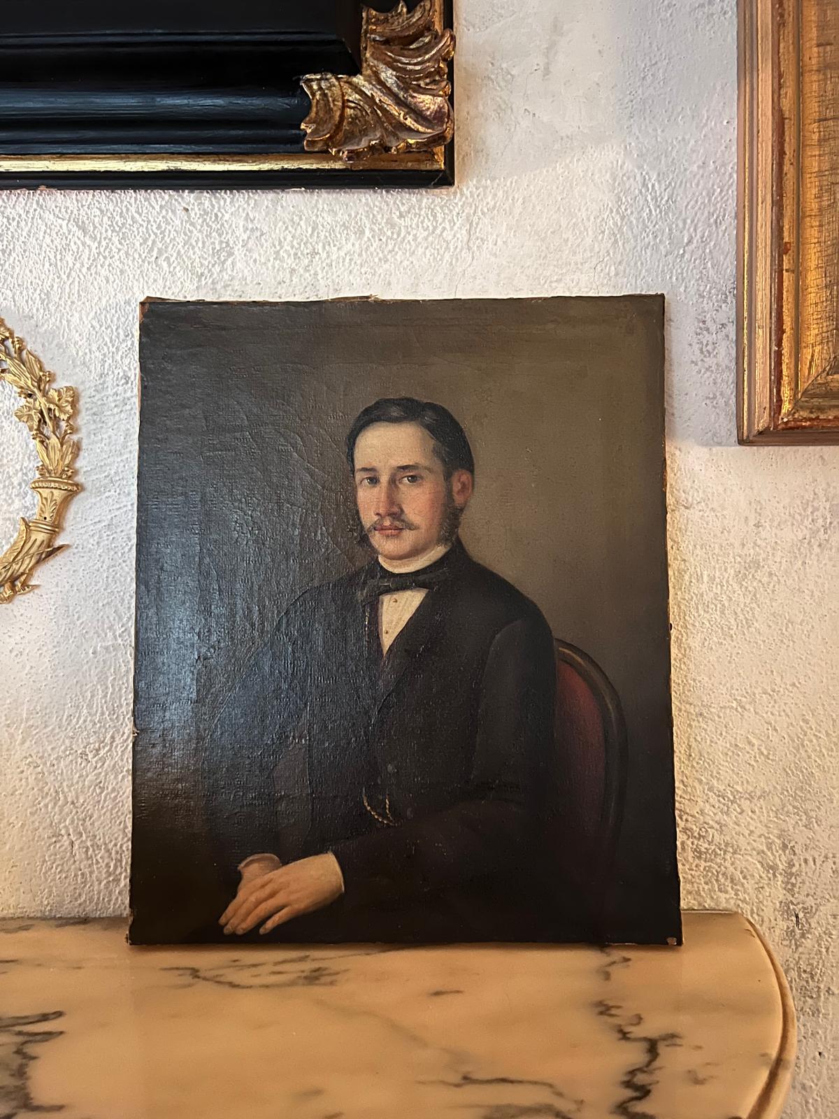 19th Century French Oil Portrait of distinguished gentleman | roam. Global Treasures