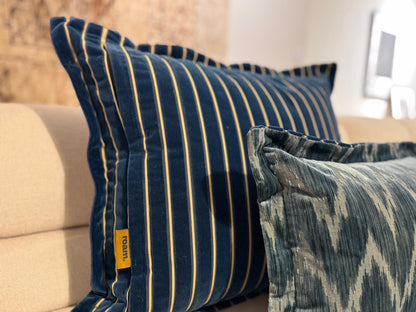 roam. Global Treasures custom cushion | Rubelli fabrics