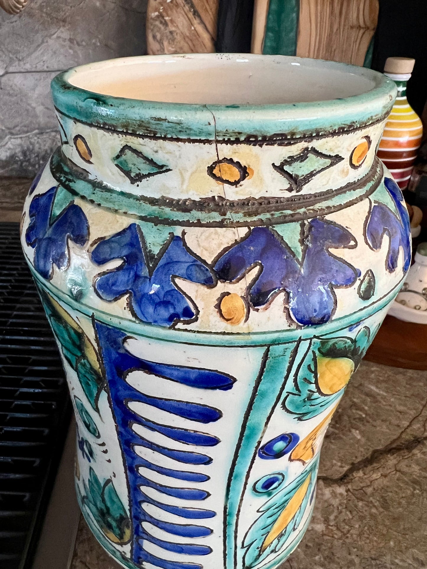 Antique Italian Apothecary Jar – “Saccharum”