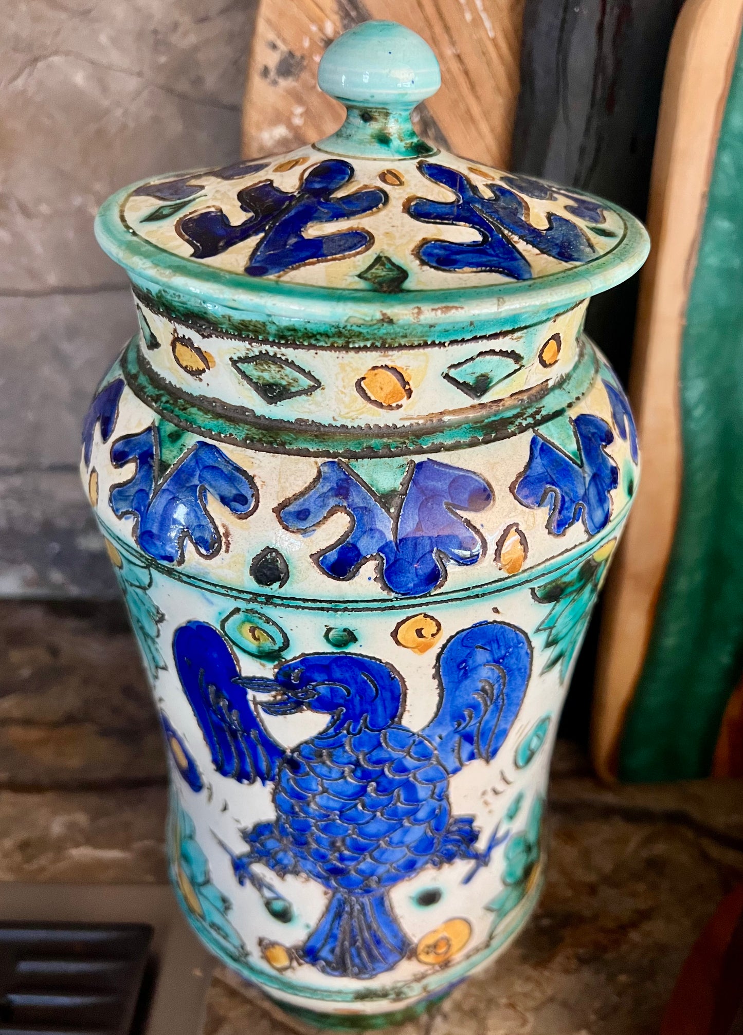 Antique Italian Apothecary Jar – “Saccharum”