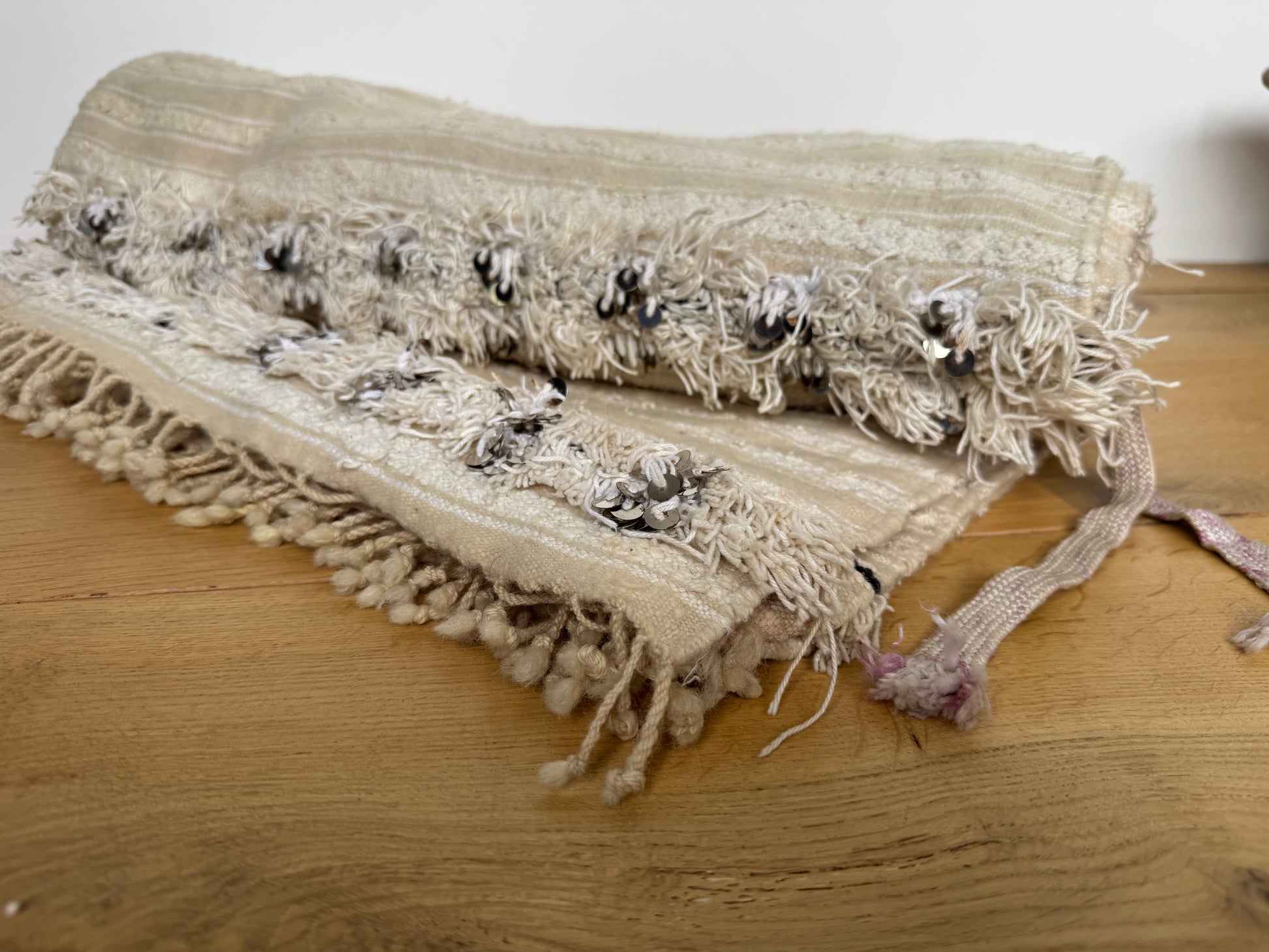 Vintage handwoven Moroccan Wedding Blanket | roam. Global Treasures