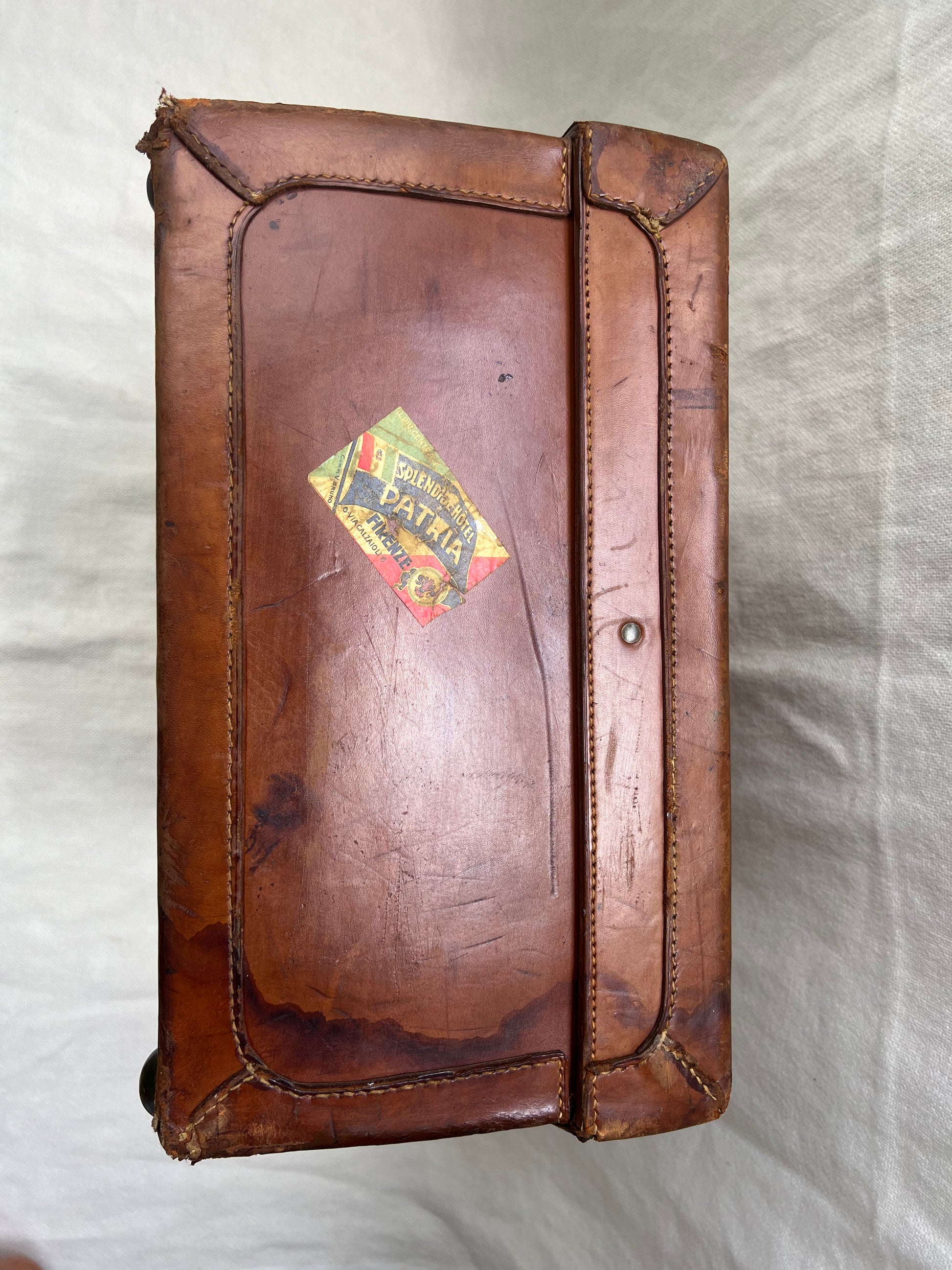 Large Grand Tour of Europe Leather Suitcase | roam. Global Treasures