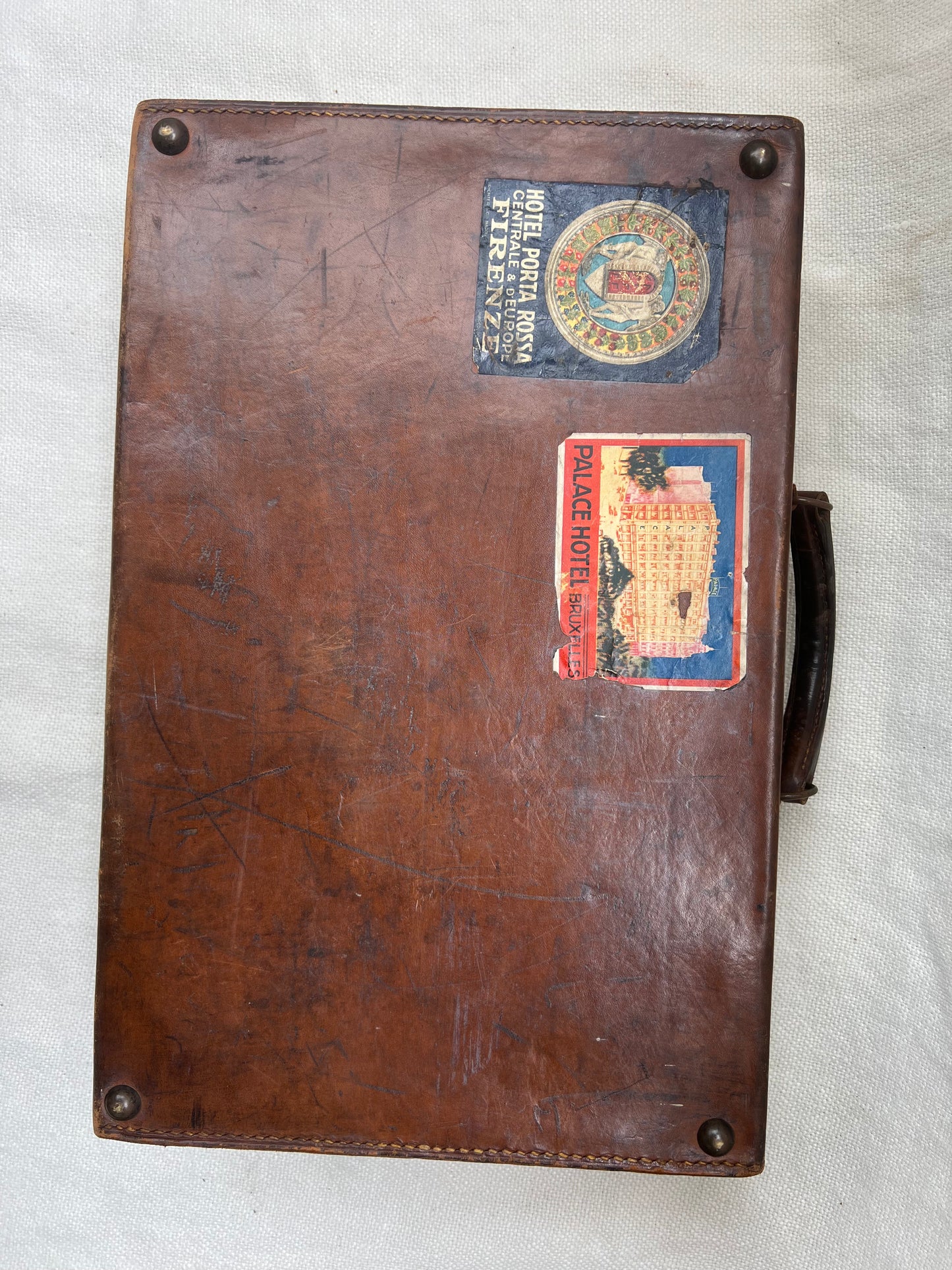 Small Grand Tour of Europe Leather Suitcase | roam. Global Treasures