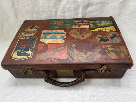 Small Grand Tour of Europe Leather Suitcase | roam. Global Treasures
