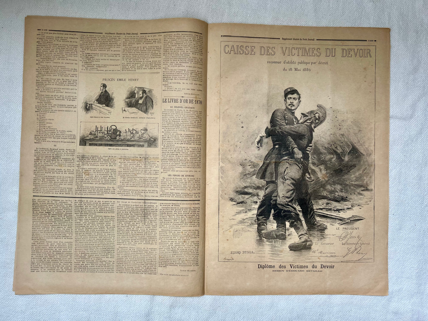 Antique French Newspaper - Le Petit Journal | roam. Global Treasures