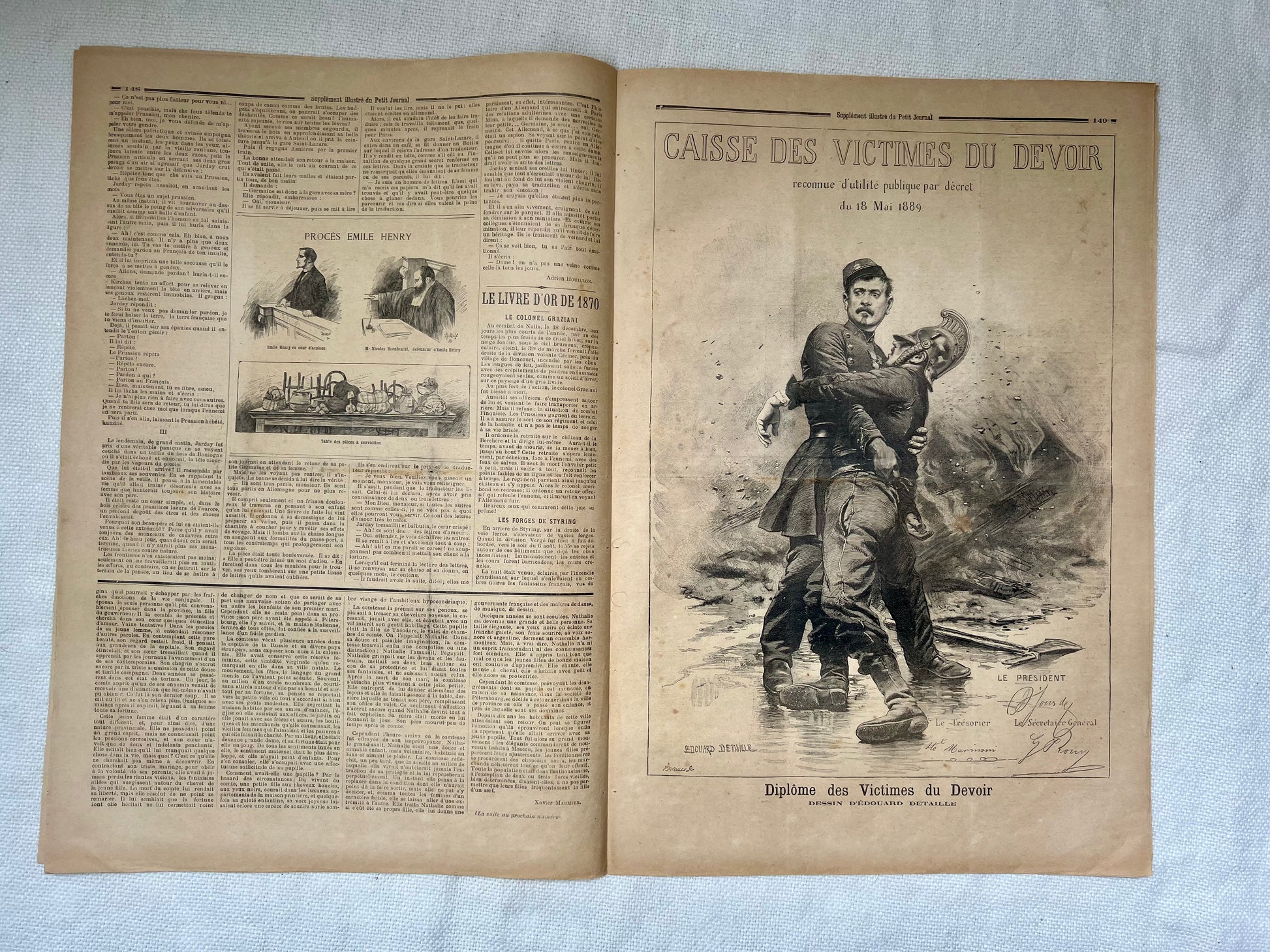 Antique French Newspaper - Le Petit Journal | roam. Global Treasures
