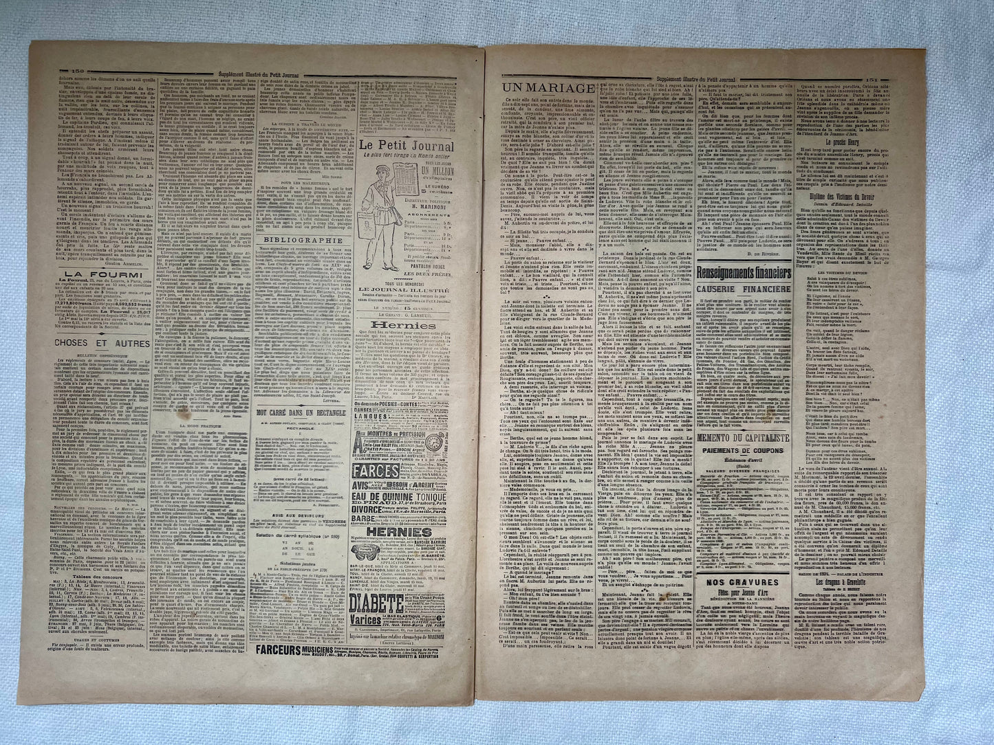 Antique French Newspaper - Le Petit Journal | roam. Global Treasures