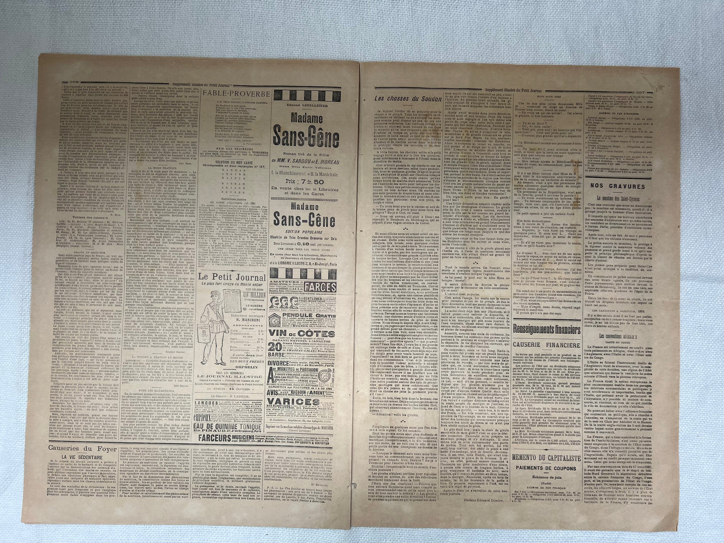 Antique French Newspaper - Le Petit Journal | roam. Global Treasures