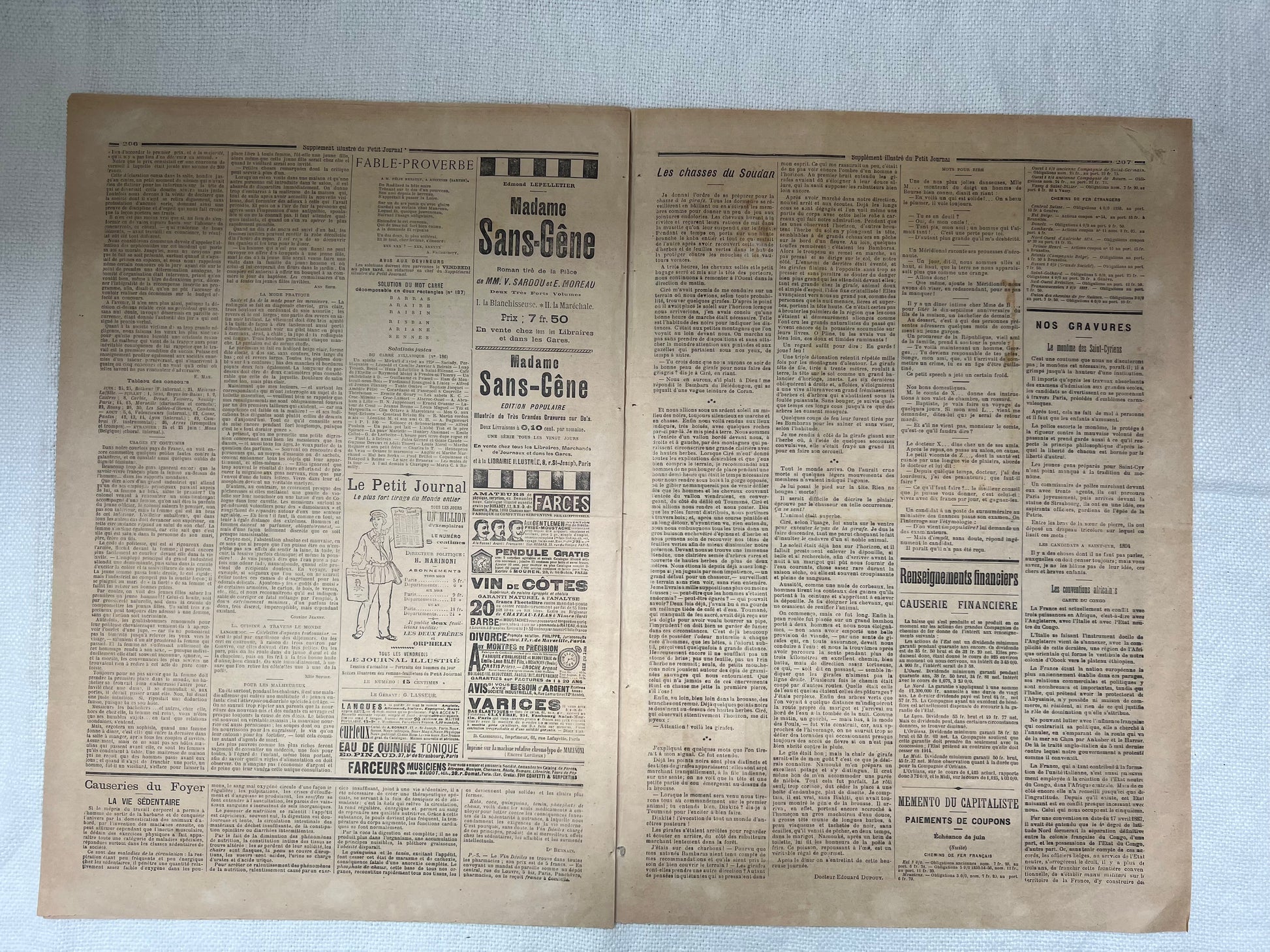 Antique French Newspaper - Le Petit Journal | roam. Global Treasures