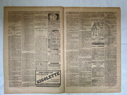 Antique French Newspaper - Le Petit Journal | roam. Global Treasures
