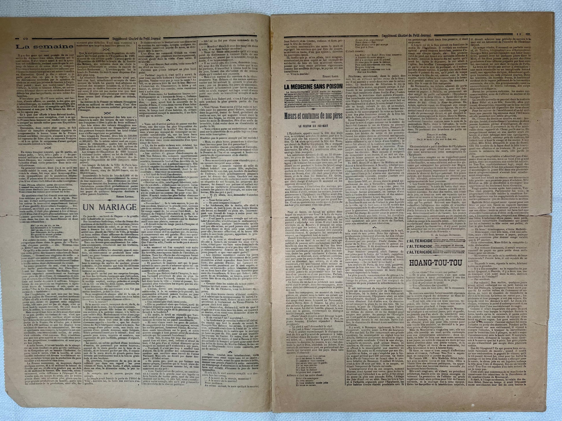 Antique French Newspaper - Le Petit Journal | roam. Global Treasures