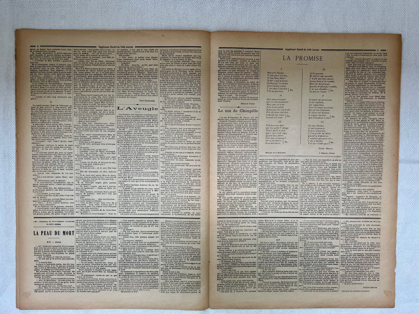 Antique French Newspaper - Le Petit Journal | roam. Global Treasures