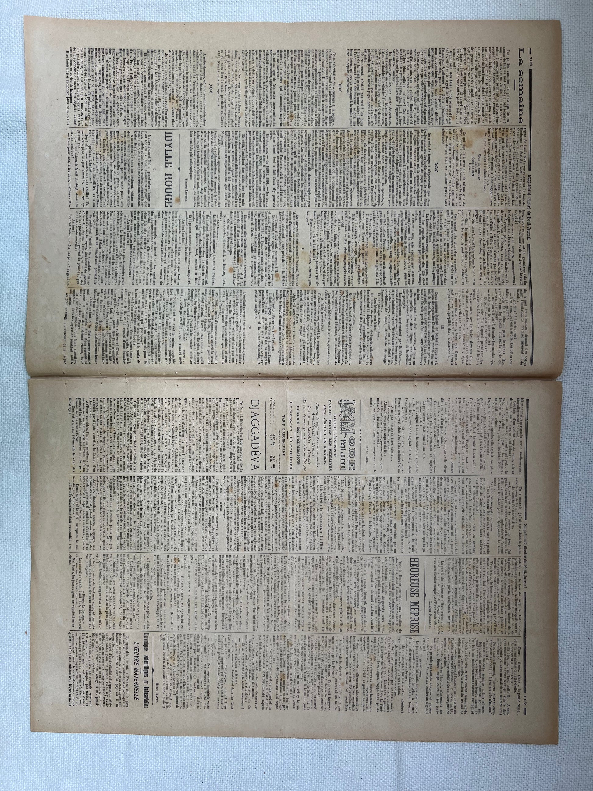 Antique French Newspaper - Le Petit Journal | roam. Global Treasures