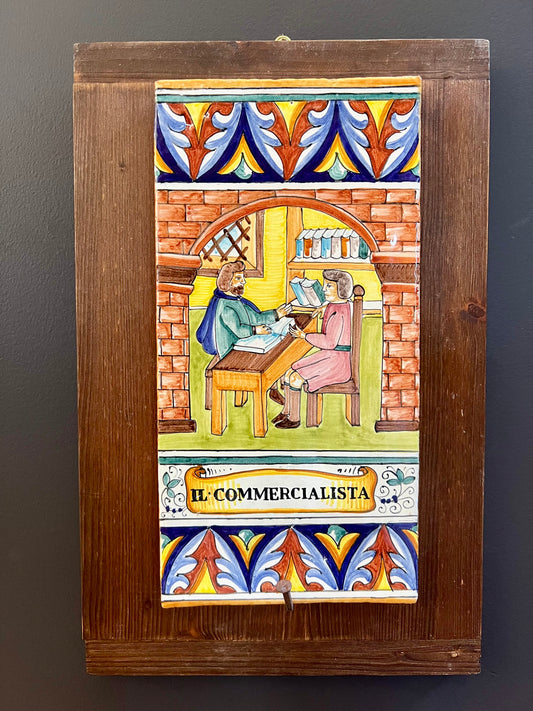 Hand-painted Door Plaque depicting “Accountant” | roam. Global Treasures