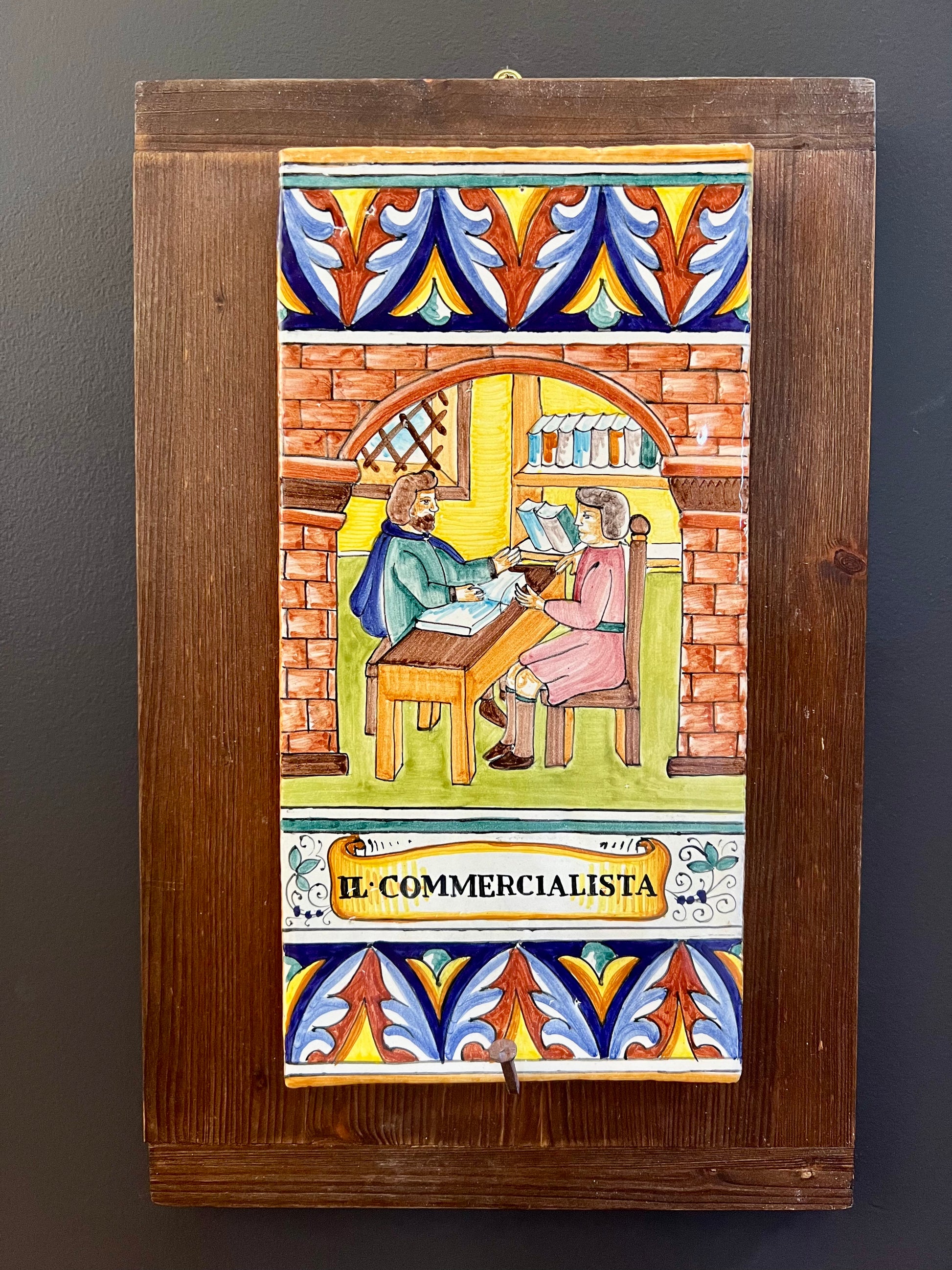 Hand-painted Door Plaque depicting “Accountant” | roam. Global Treasures