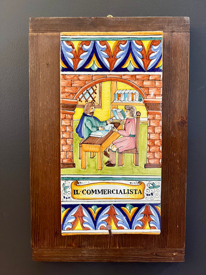 Hand-painted Door Plaque depicting “Accountant” | roam. Global Treasures
