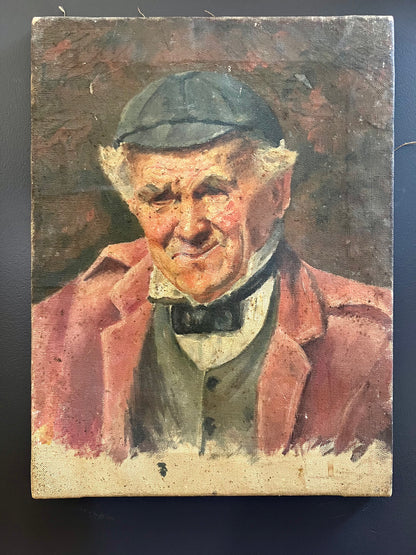 Antique Oil Portrait of Elderly Gentleman | roam. Global Treasures 