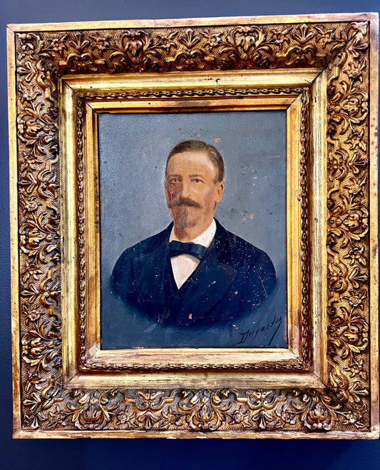 Antique French Oil Portrait – 19th Century Gentleman | roam. Global Treasures
