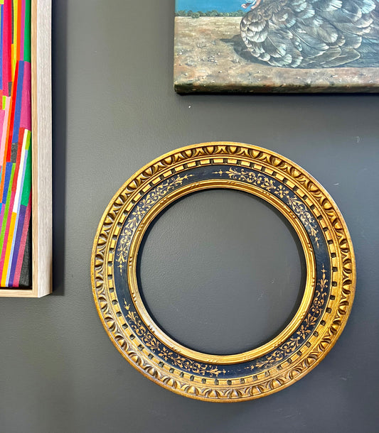 Antique Florentine Round Hand Painted Timber Frame | roam. Global Treasures
