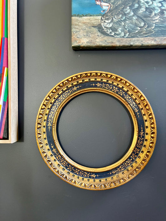 Antique Florentine Round Hand Painted Timber Frame | roam. Global Treasures