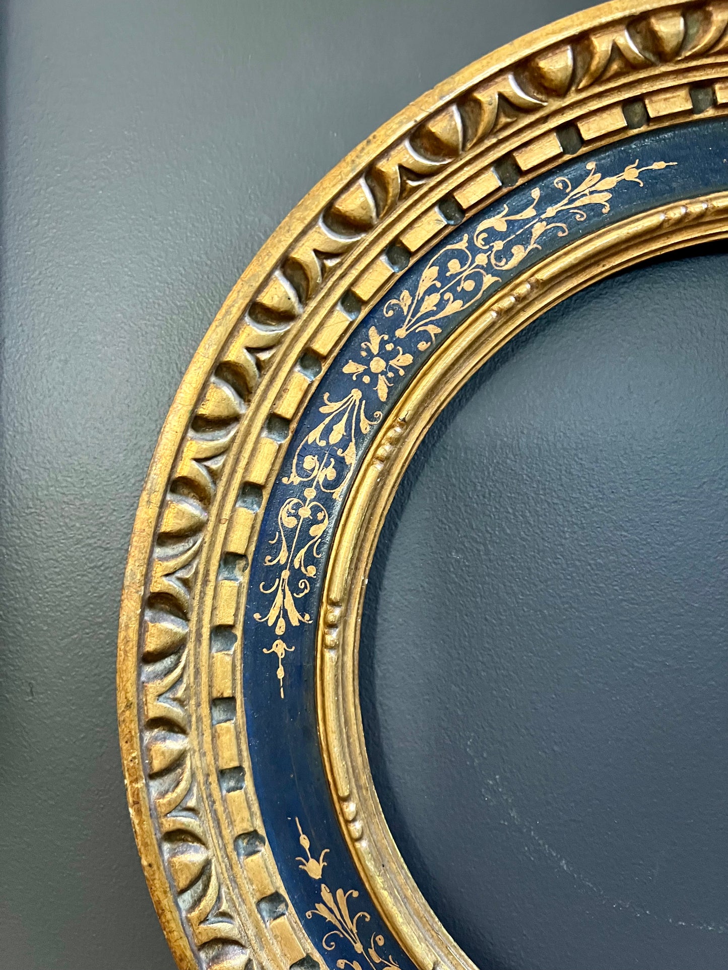 Antique Florentine Round Hand Painted Timber Frame | roam. Global Treasures