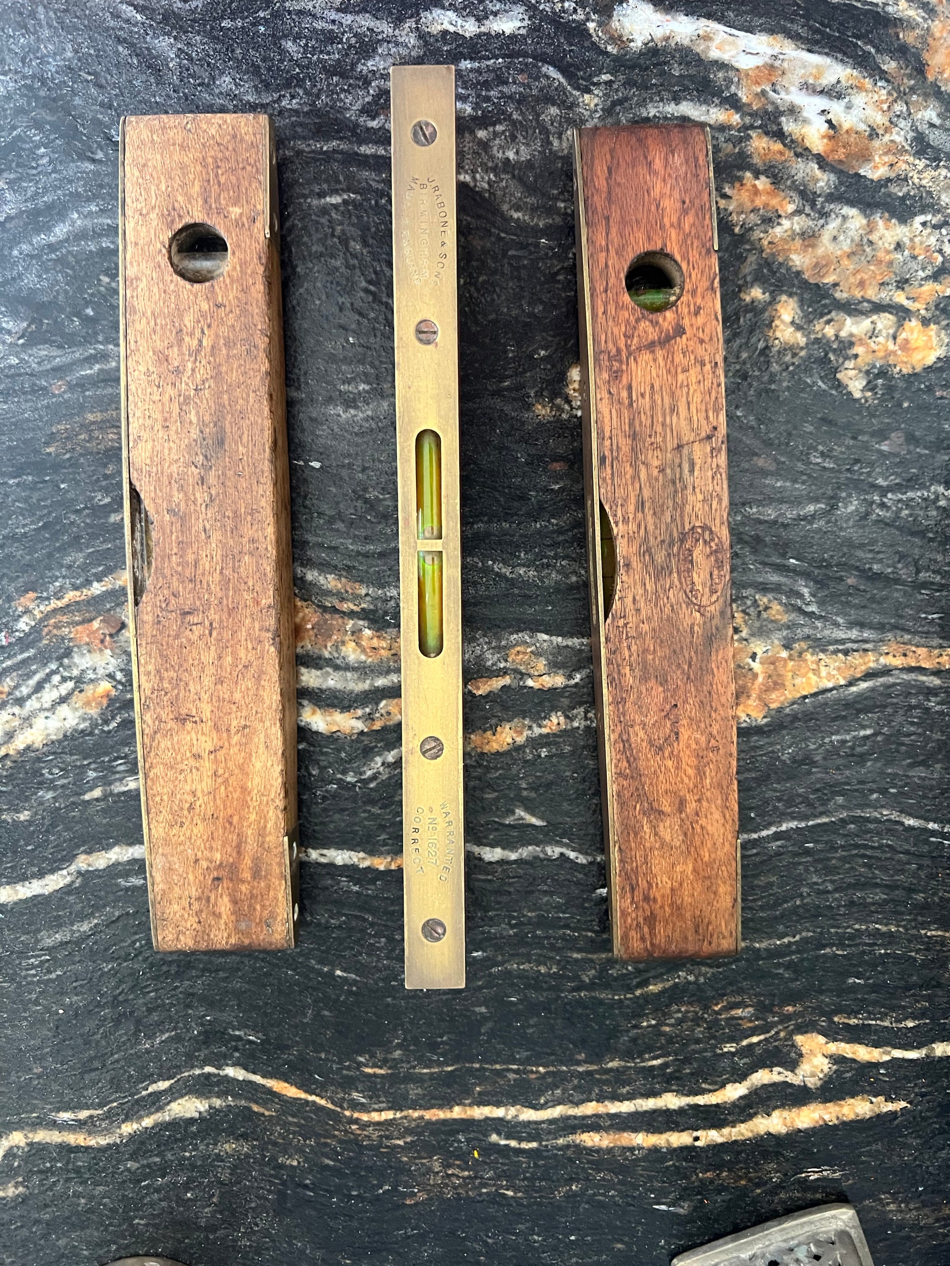 Vintage Timber & Brass Spirit Levels | roam. Global Treasures