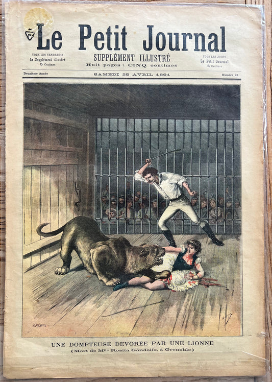 Antique French Newspaper - Le Petit Journal | roam. Global Treasures